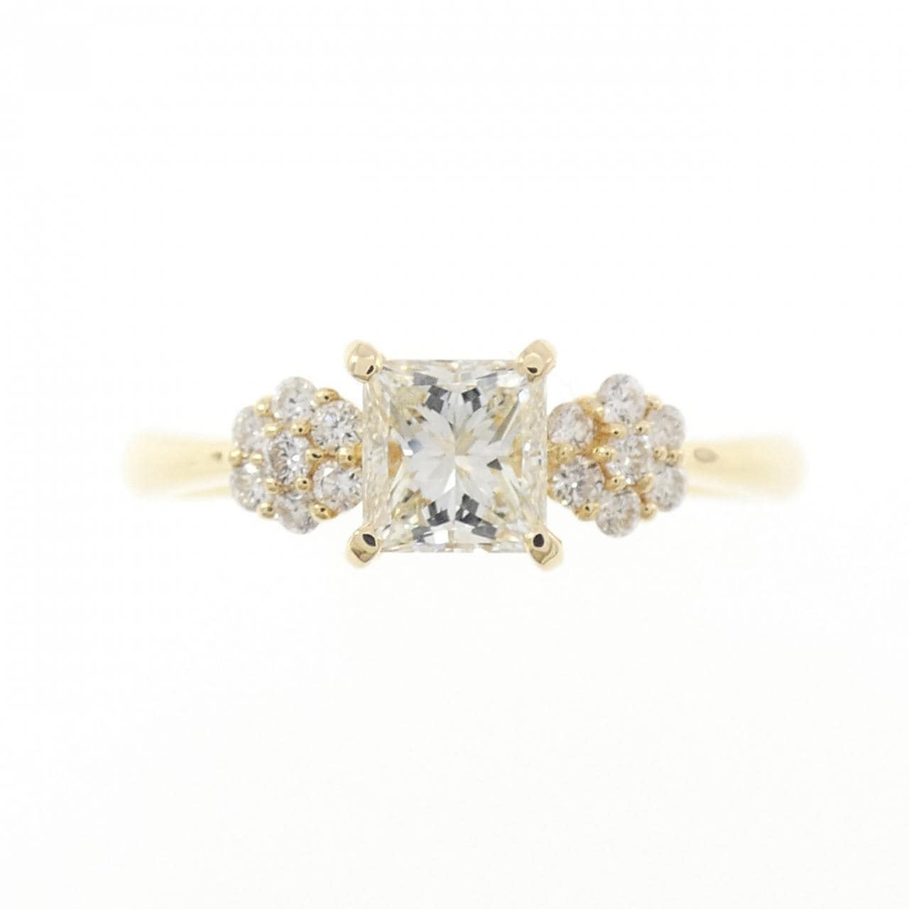 【新品】K18YG ダイヤモンド リング 0.502CT K VVS2 ファンシーカット