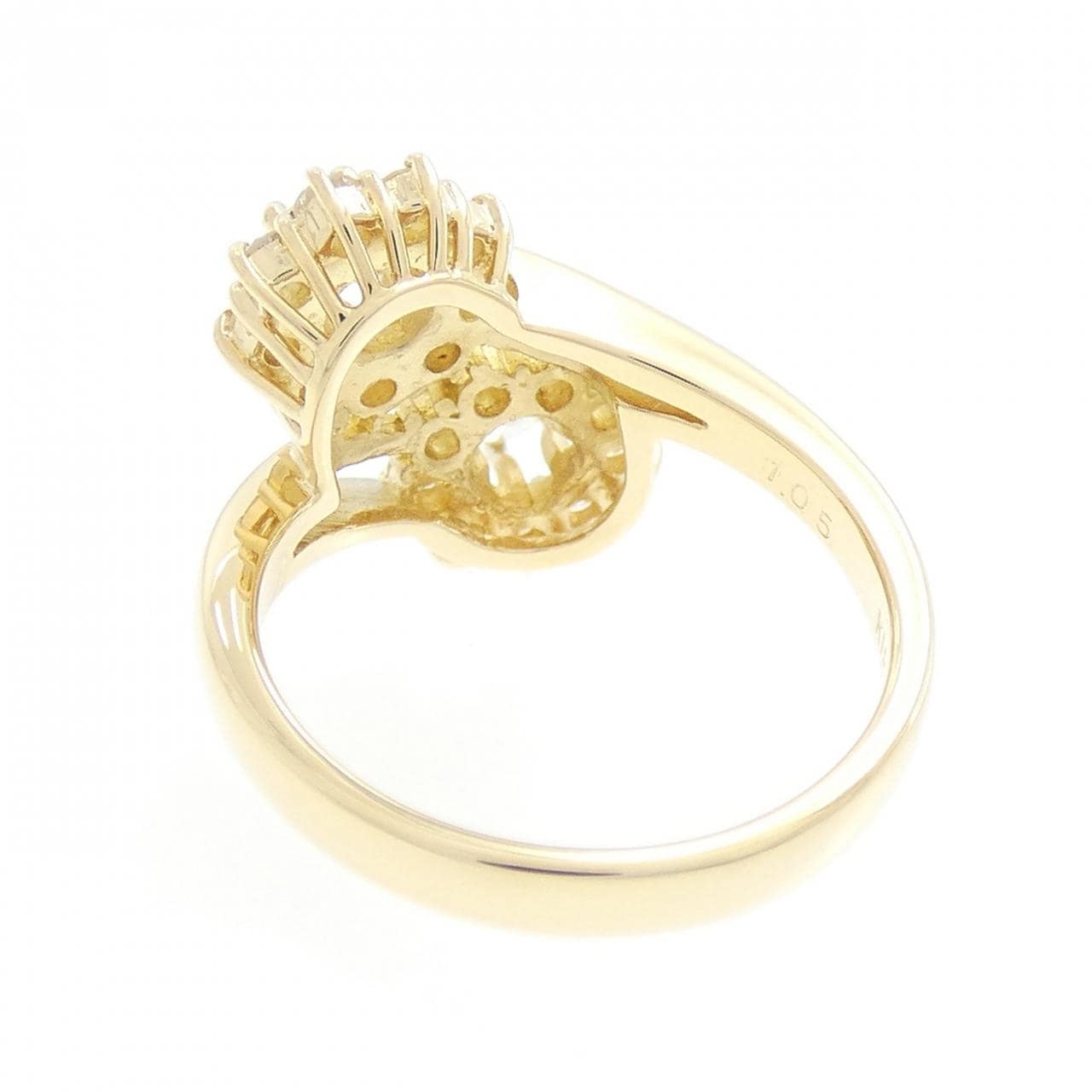 K18YG花朵钻石戒指1.05CT