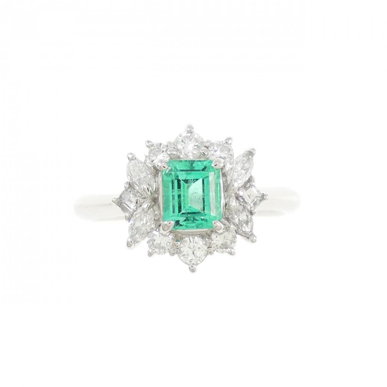 PT900 エメラルド リング 0.51CT コロンビア産