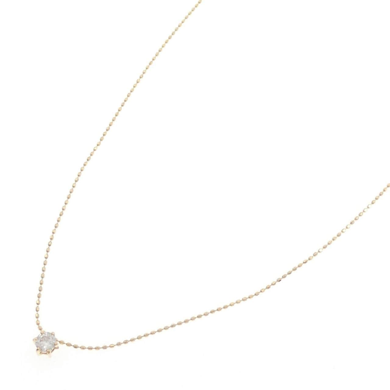 K18YG ソリティア ダイヤモンド ネックレス 0.19CT