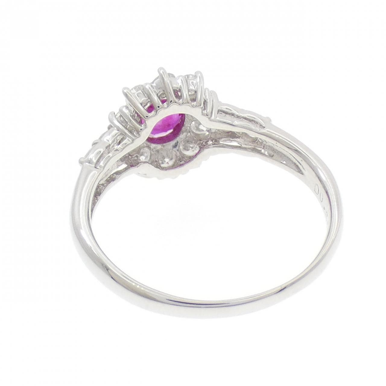 PT900 ルビー リング 0.68CT