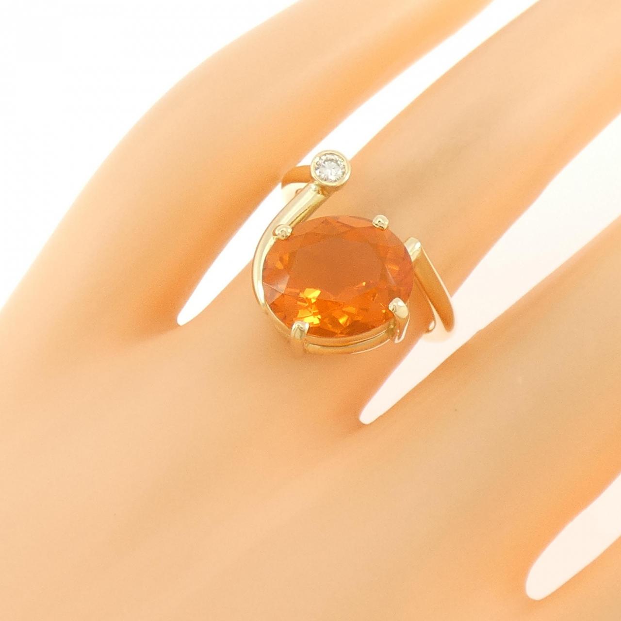 K18YG オパール リング 3.15CT
