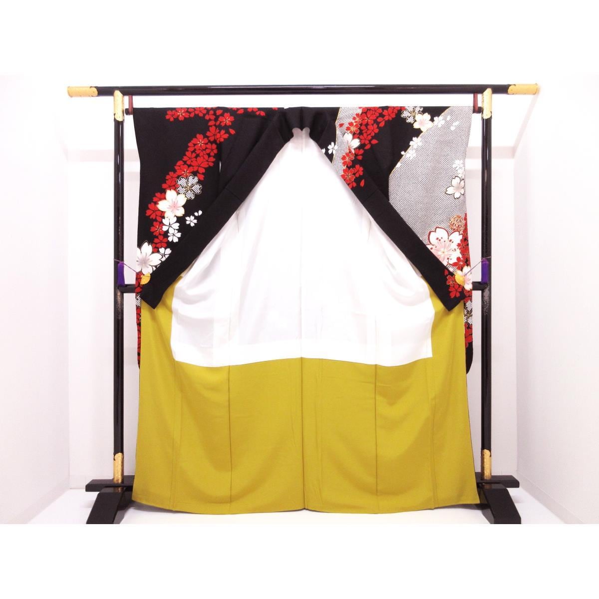 振袖 友禅金彩加工 絞り加工 きもの・長襦袢 2点セット