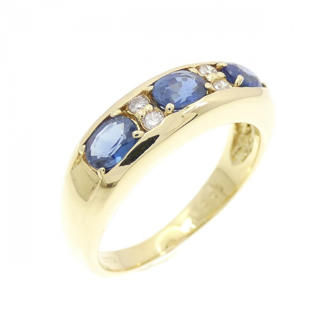 K18YG sapphire ring 0.70CT