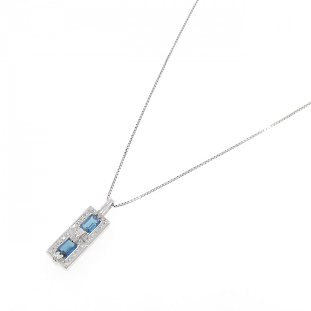 PT900/PT850 ブルートパーズ ネックレス 1.32CT