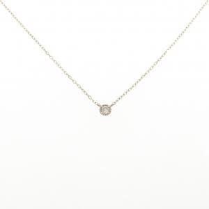 K10YG ソリティア ダイヤモンド ネックレス 0.08CT