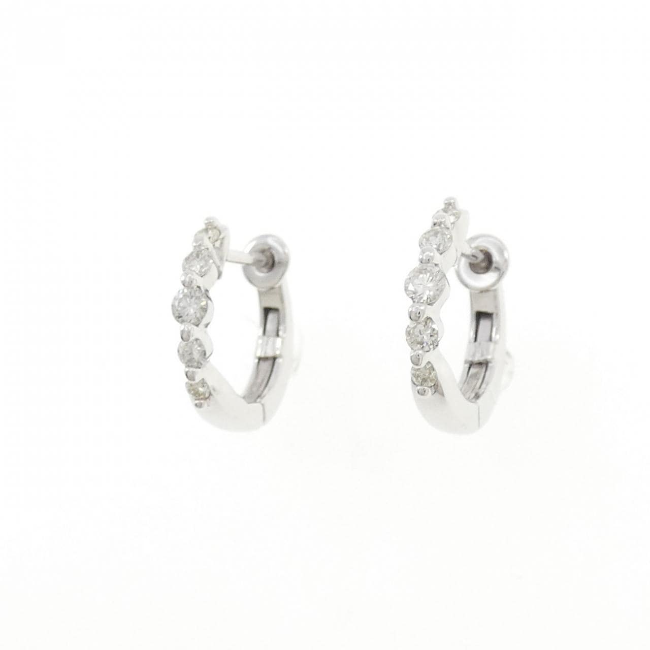 K18WG ダイヤモンド ピアス 0.30CT