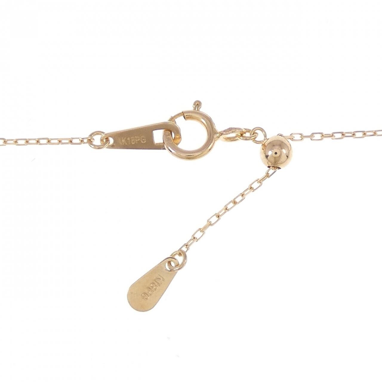 K18PG ムーン ダイヤモンド ネックレス 0.41CT