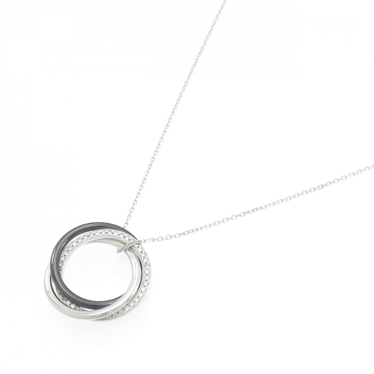 カルティエ トリニティ ブラック&ホワイト ネックレス