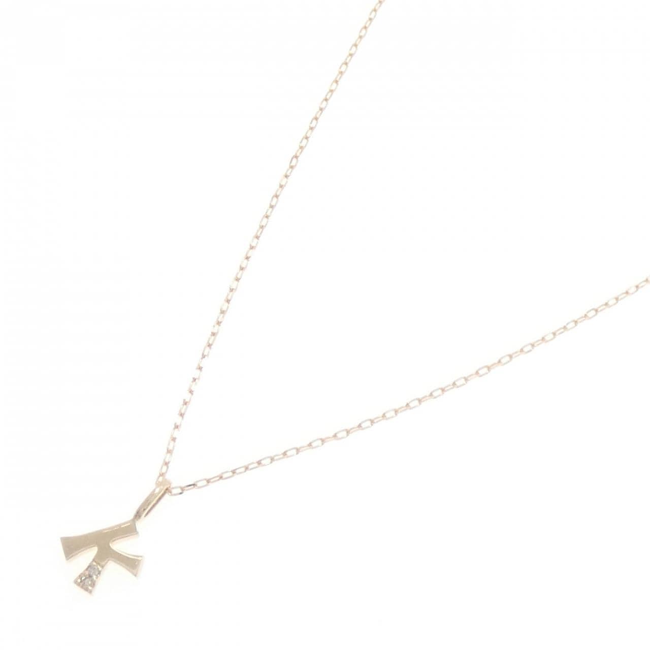 K10PG イニシャルK ダイヤモンド ネックレス 0.01CT