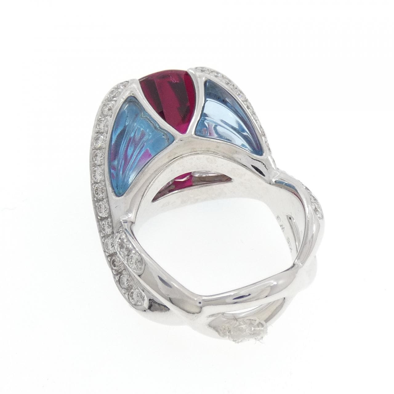 K18WG ルベライトトルマリン リング 13.82CT