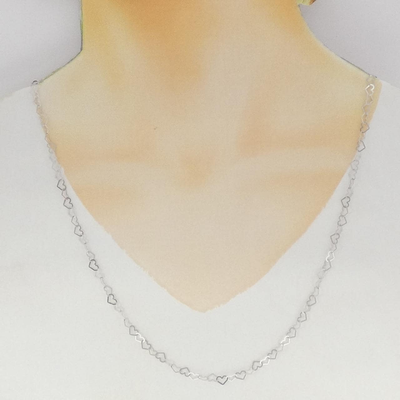 K18WG ハート ネックレス