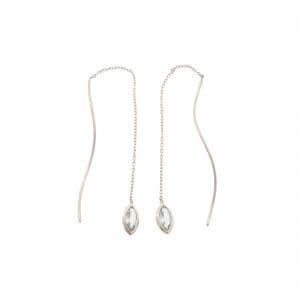 4゜C ブルートパーズ ピアス