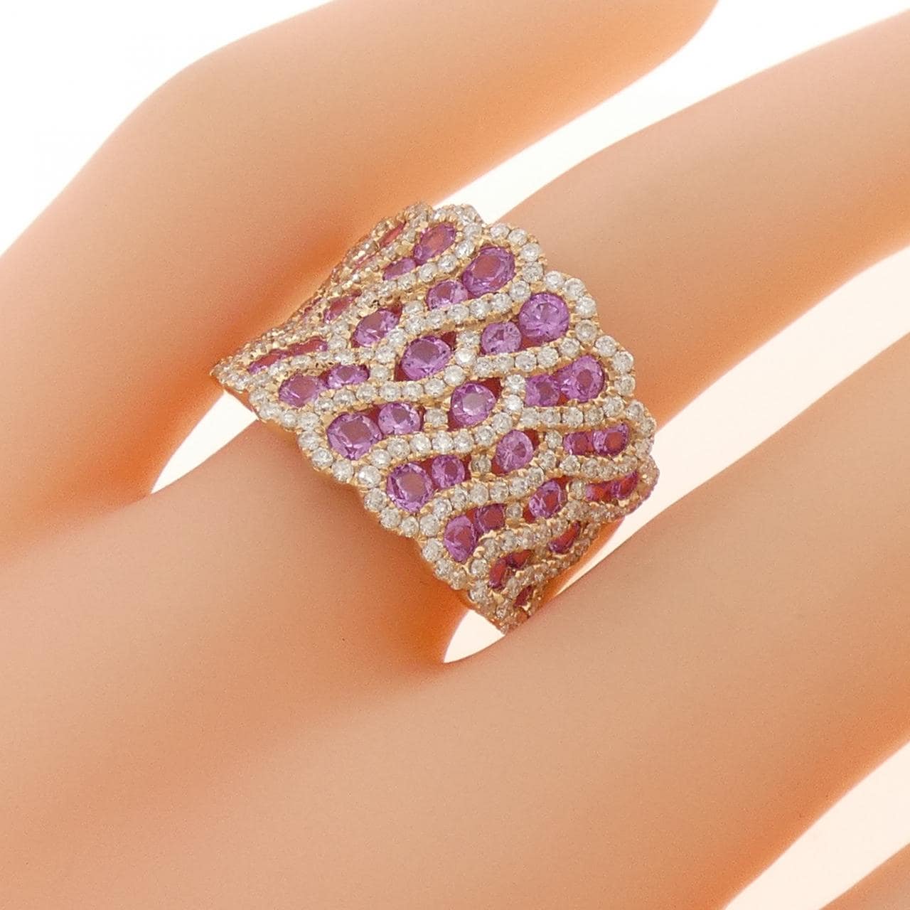 K18PG サファイヤ リング 1.80CT