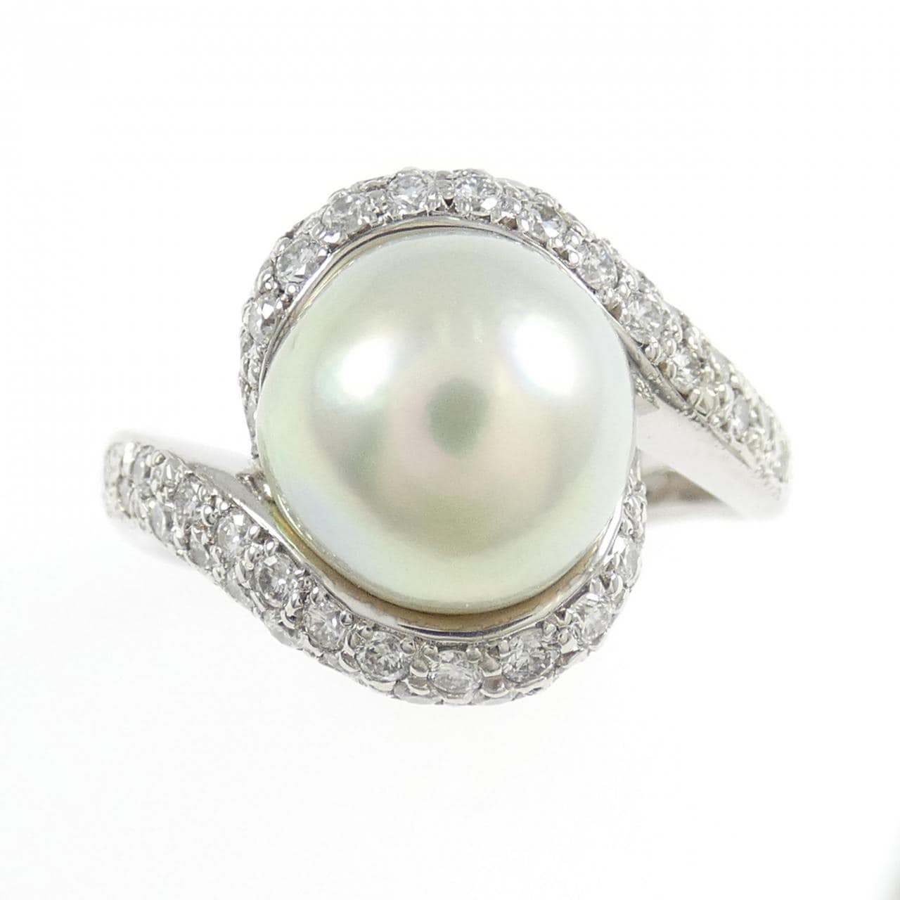 K18WG アコヤパール リング 10mm