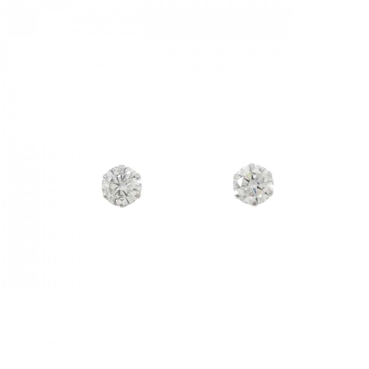 PT900 ソリティア ダイヤモンド ピアス 0.702CT