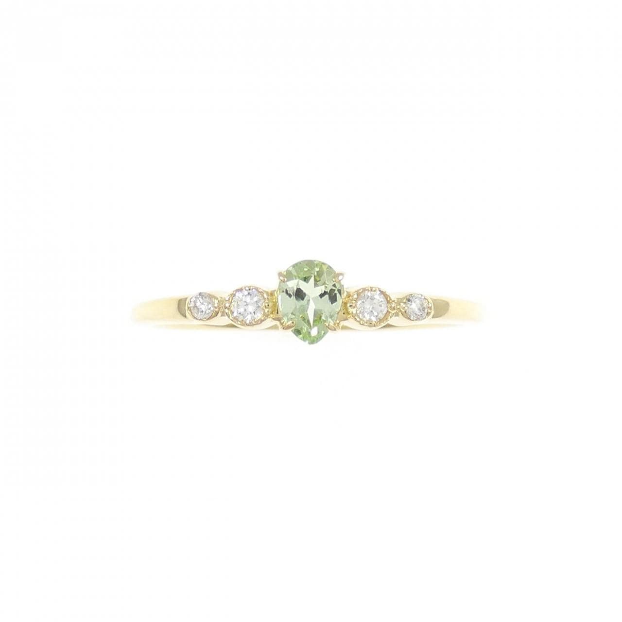 K18YG グリーンガーネット リング