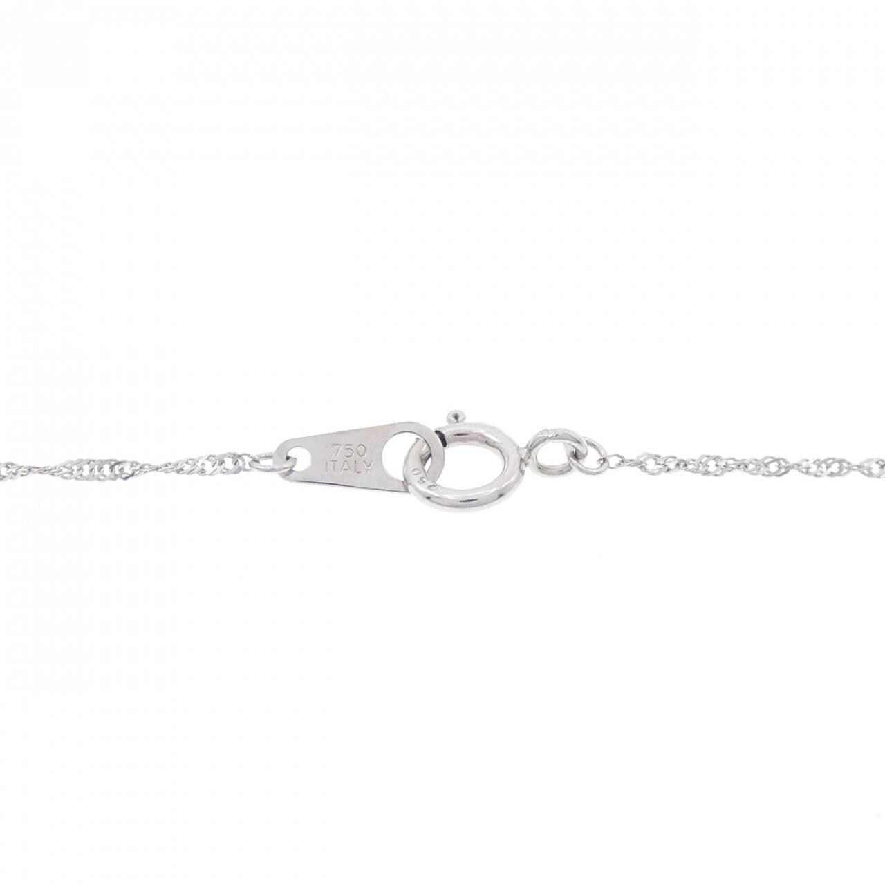 K18WG/750WG ダイヤモンド ネックレス 0.05CT