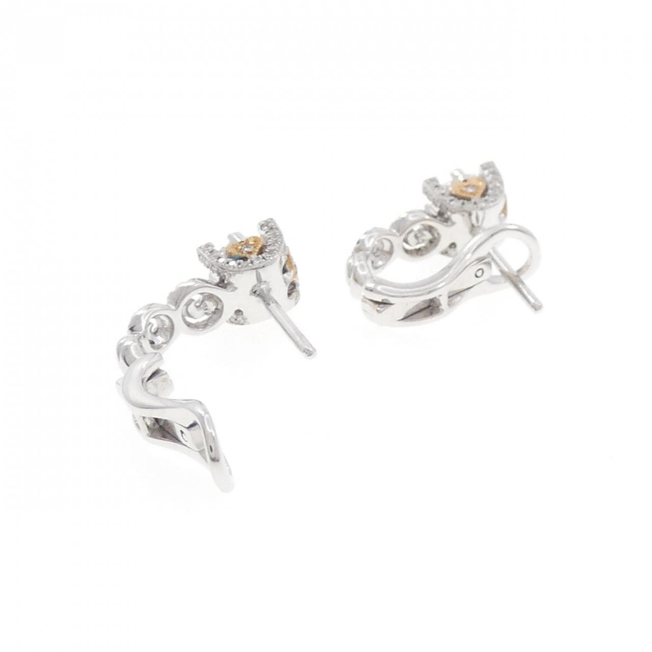 18KWG/18KPG Heart Diamond Earrings 0.88CT