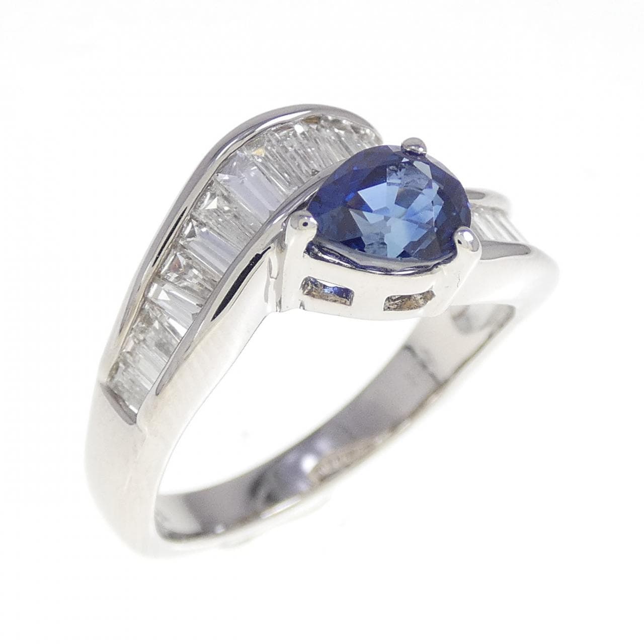 K18WG サファイヤ リング 0.93CT