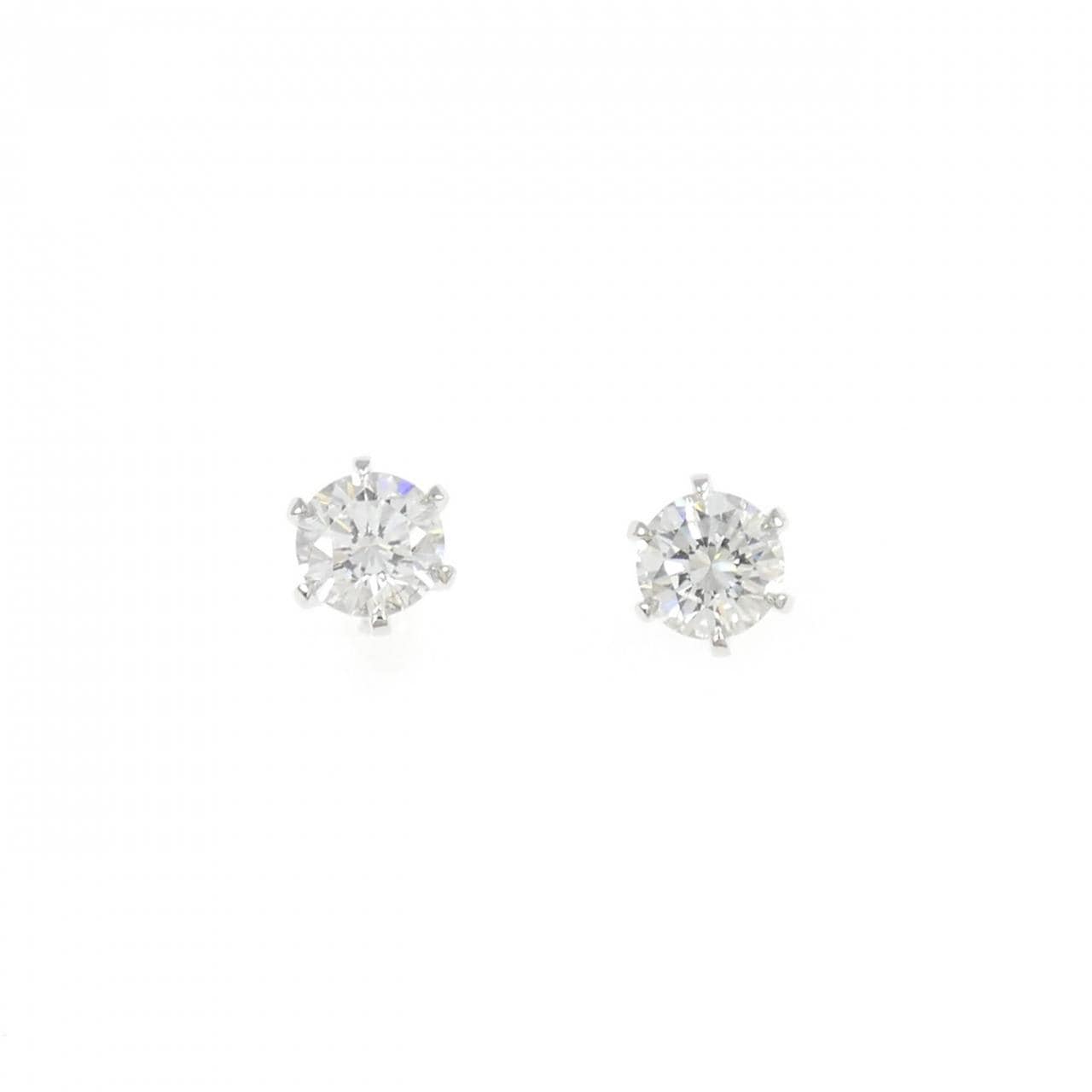 【リメイク】PT900/ST ダイヤモンド ピアス 0.302CT 0.315CT D-E VS1 VG
