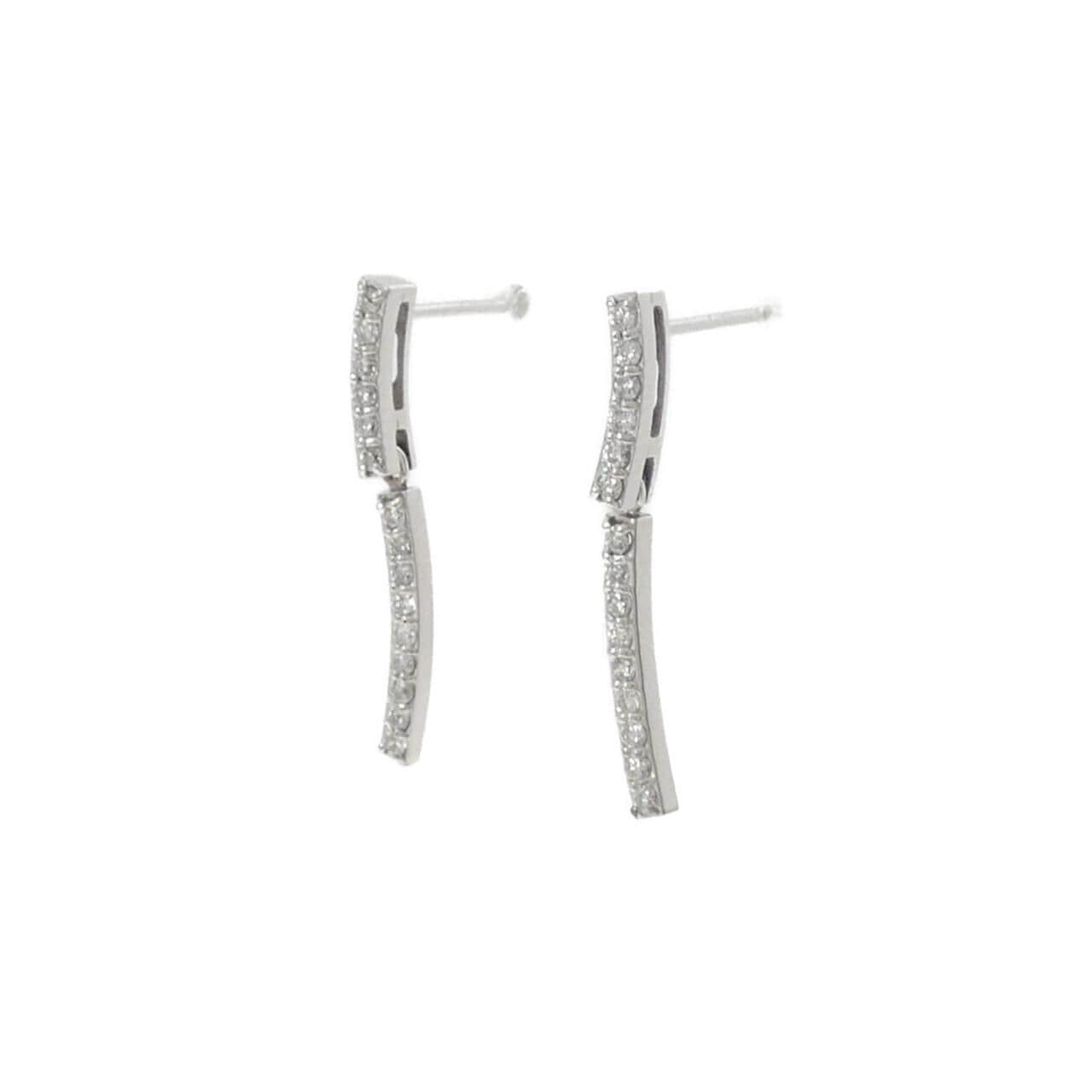 K18WG ダイヤモンド ピアス 0.30CT