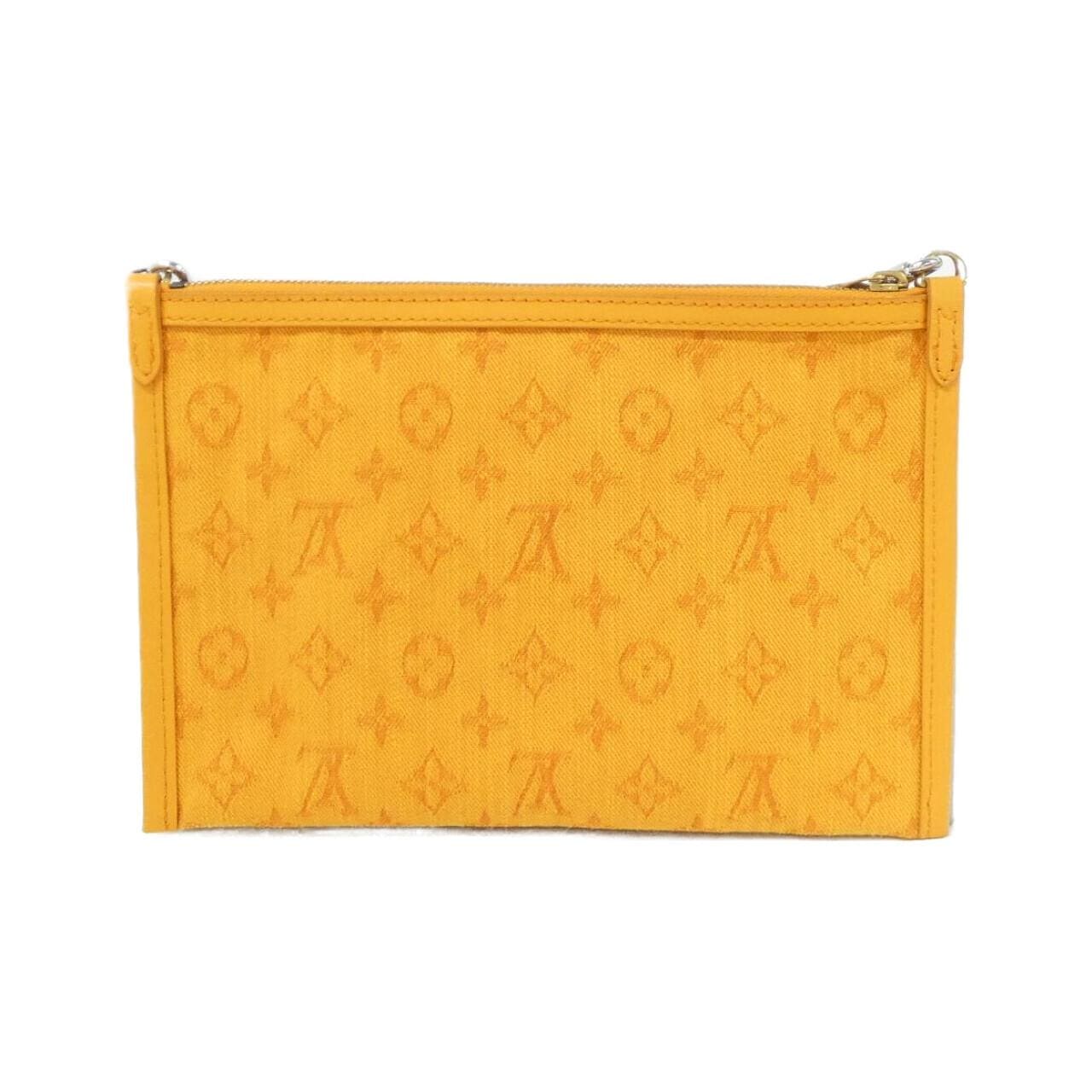 ルイヴィトン ホワイト モノグラム ロゴ フラット メッセンジャー M44640 ショルダーバッグ