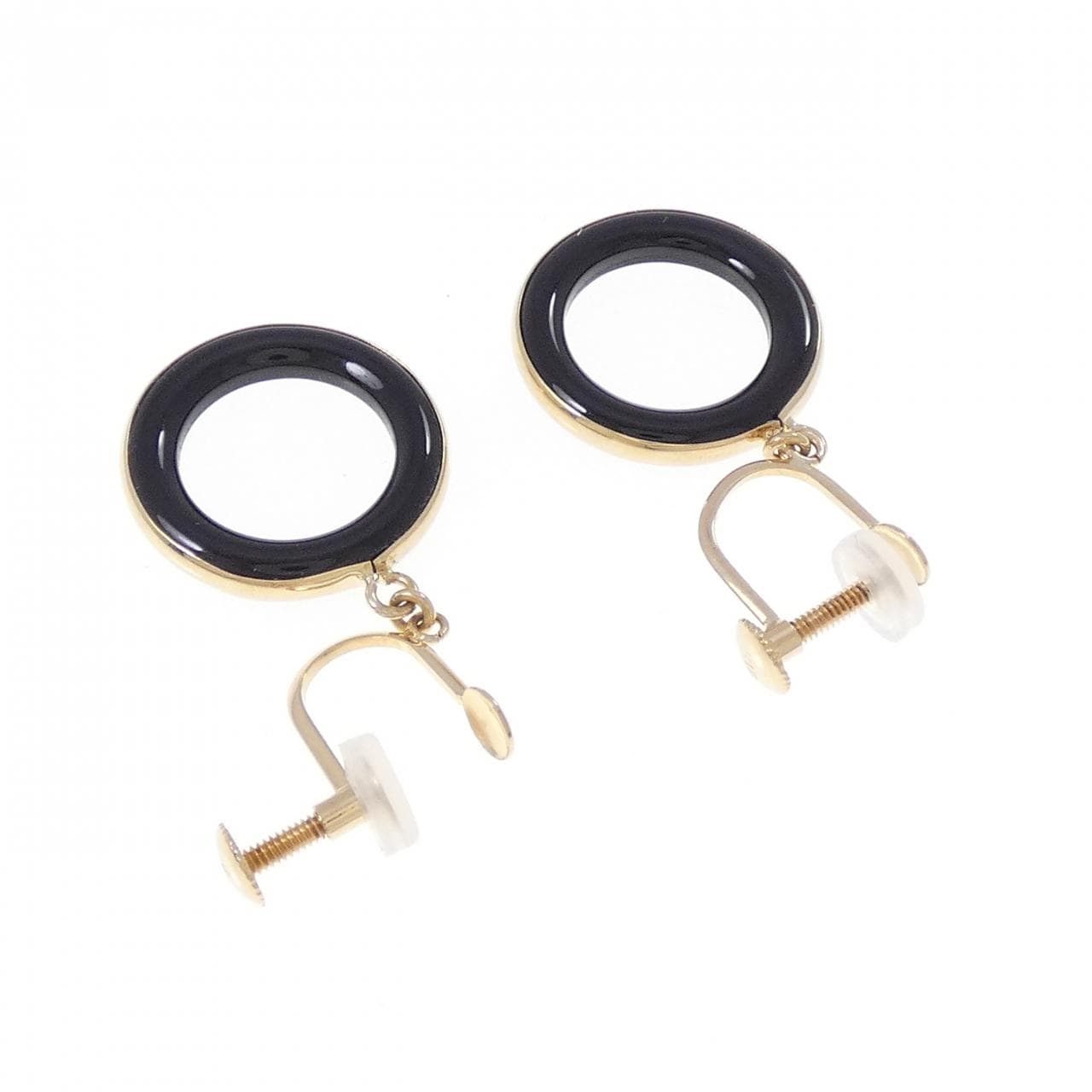 K18YG オニキス イヤリング