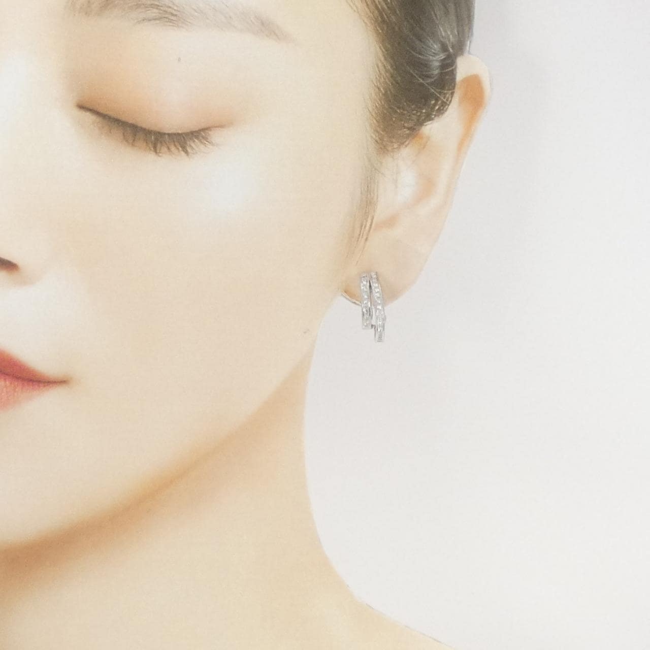 K18WG ダイヤモンド ピアス/イヤリング 0.30CT