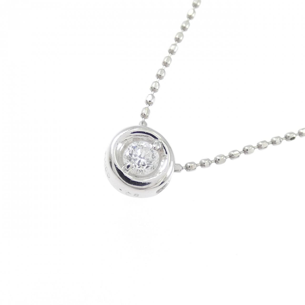 PT850/PT900 ソリティア ダイヤモンド ネックレス 0.08CT