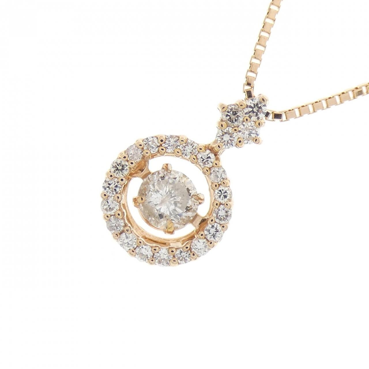 K18PG ダイヤモンド ネックレス 0.20CT