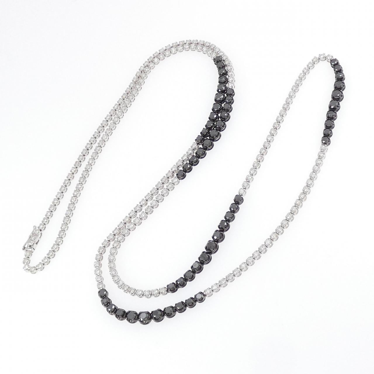 K18WG/K18BG ダイヤモンド ネックレス 6.67CT