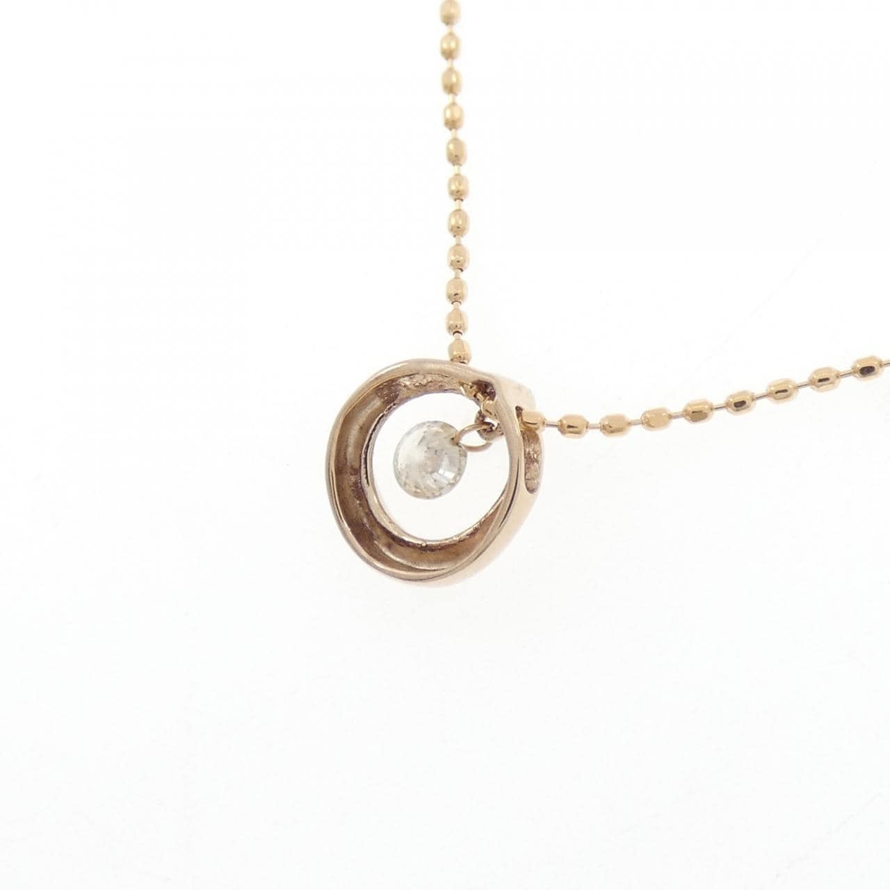 K18PG ダイヤモンド ネックレス 0.10CT