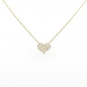 K18YG ハート ダイヤモンド ネックレス 0.17CT