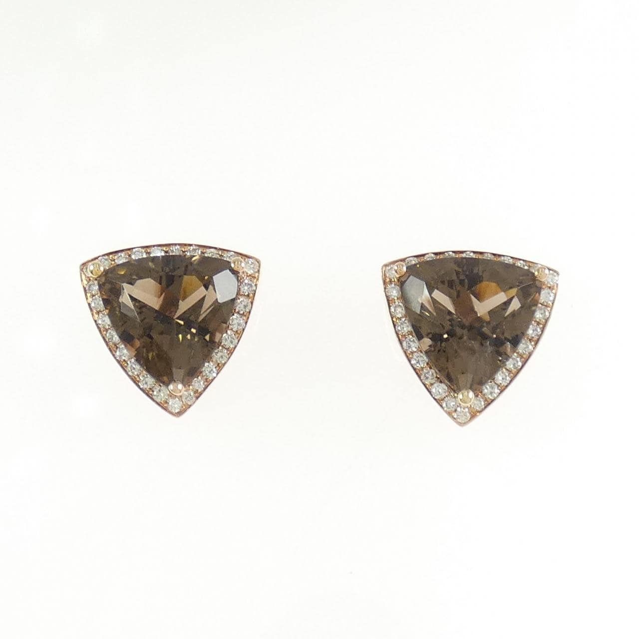 K18PG Quartz Earrings
