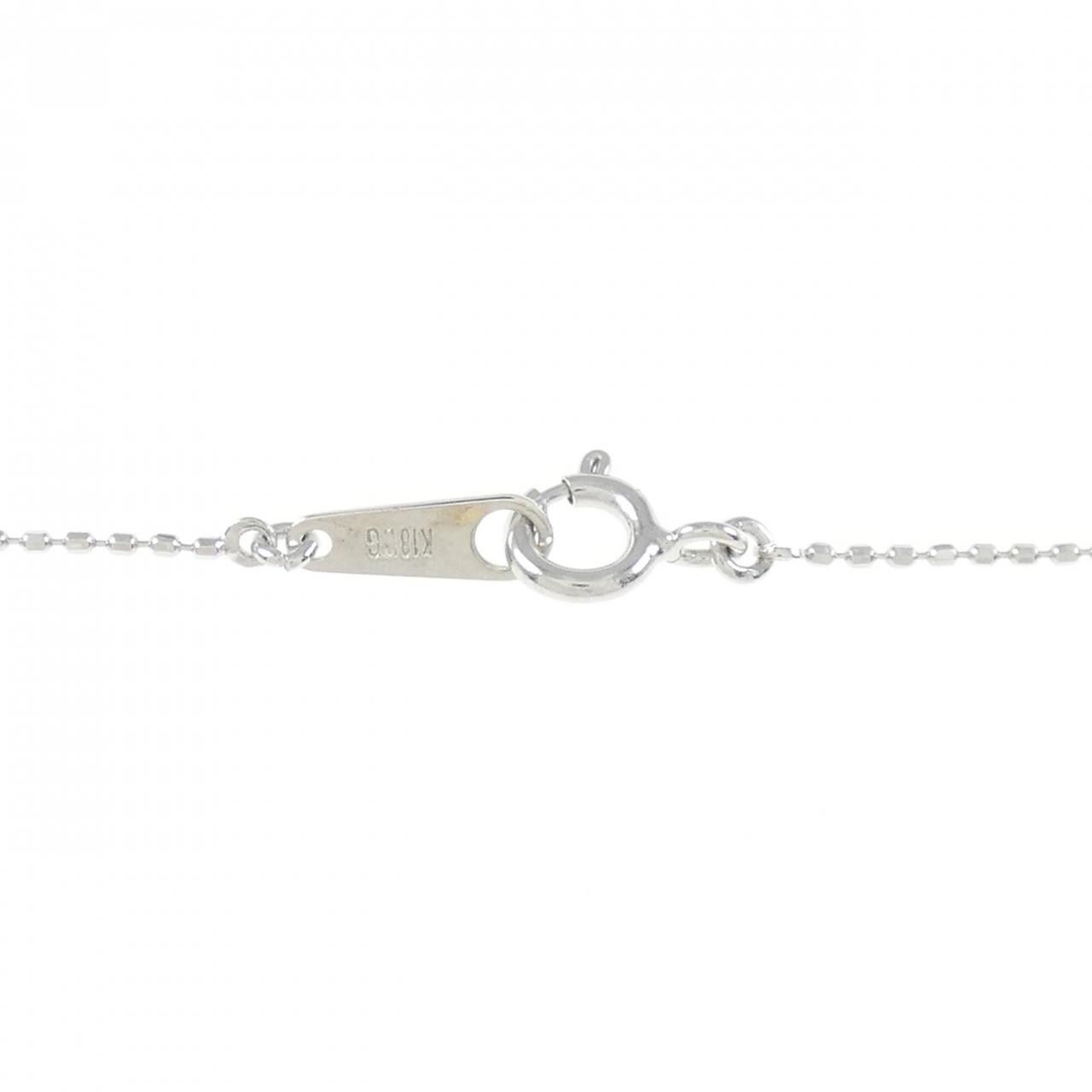 K18WG ハート ダイヤモンド ネックレス 0.04CT