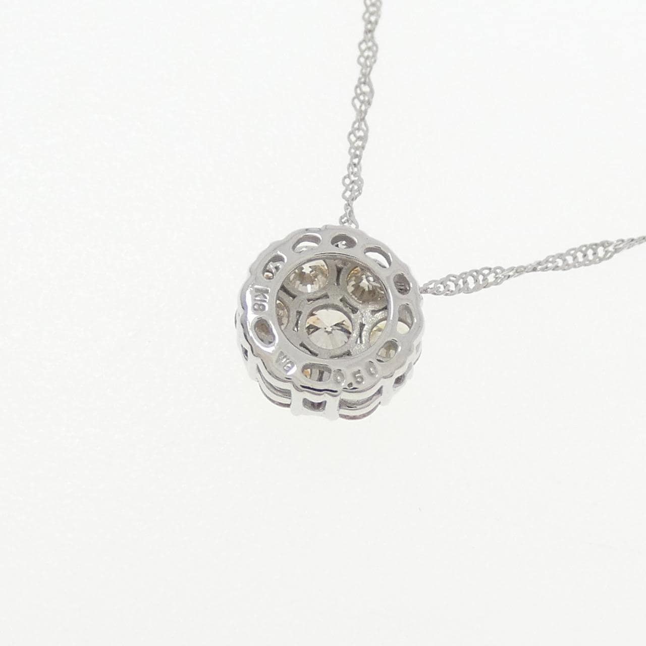 K18WG ダイヤモンド ネックレス 0.50CT