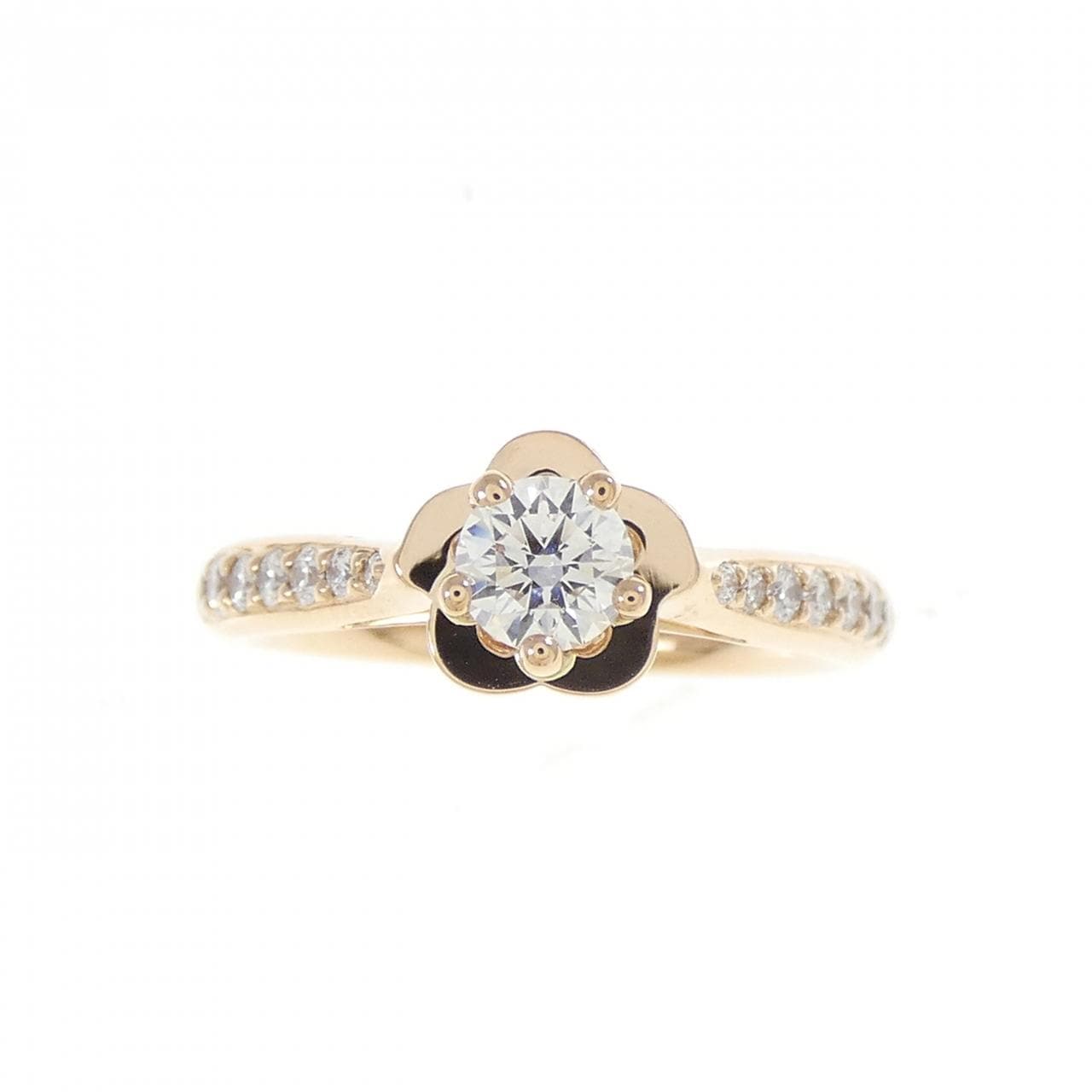 シャネル カメリア リング 0.26CT D VVS2 3EXT