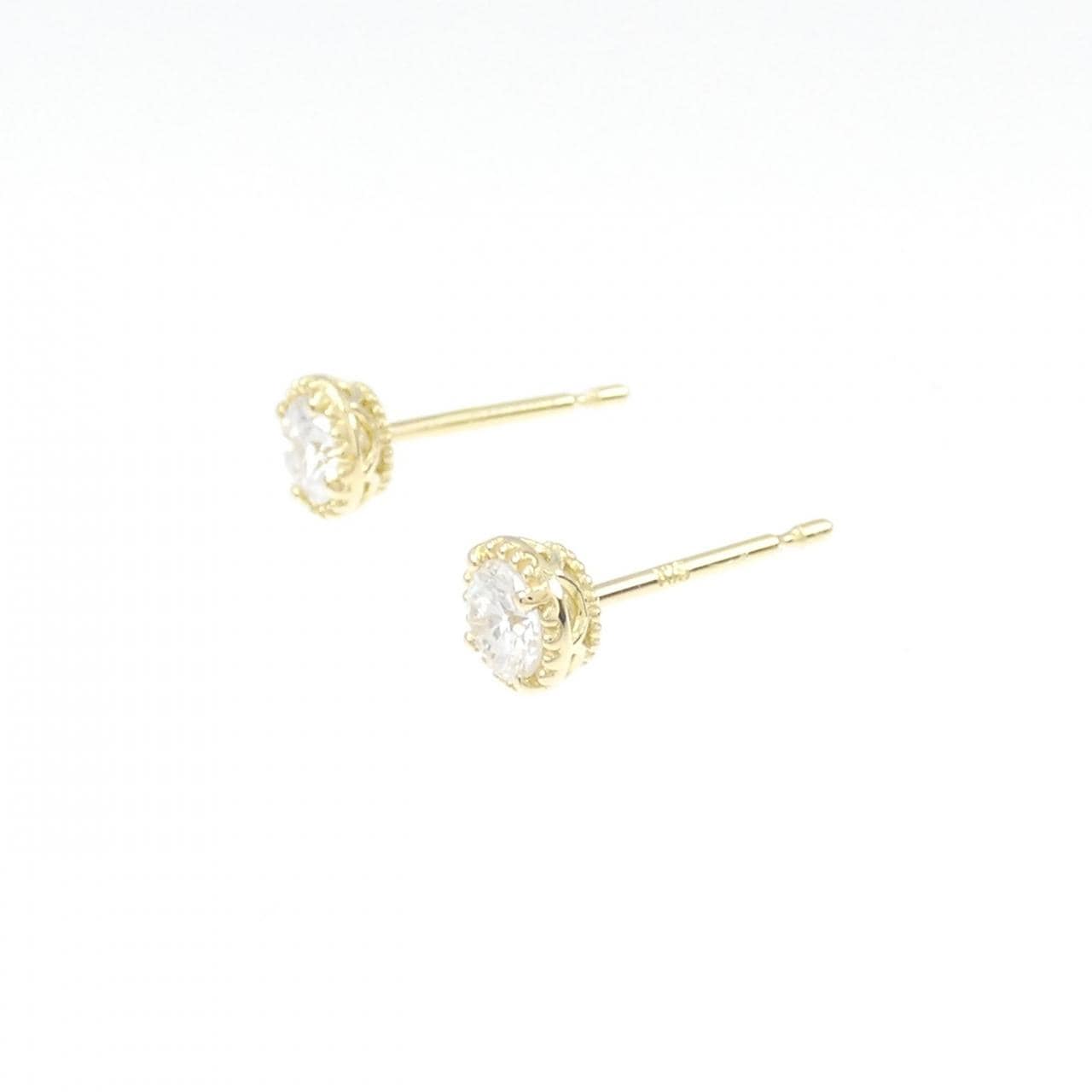 [再加工款] K18YG/ST鑽石耳環 0.202CT 0.216CT G SI1 品質好