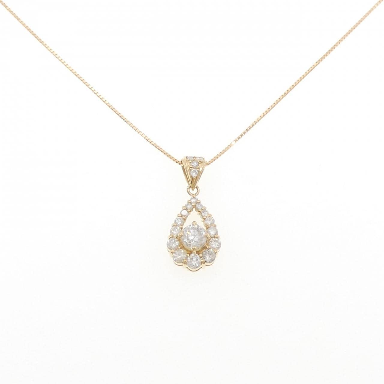 K18YG ダイヤモンド ネックレス 1.01CT