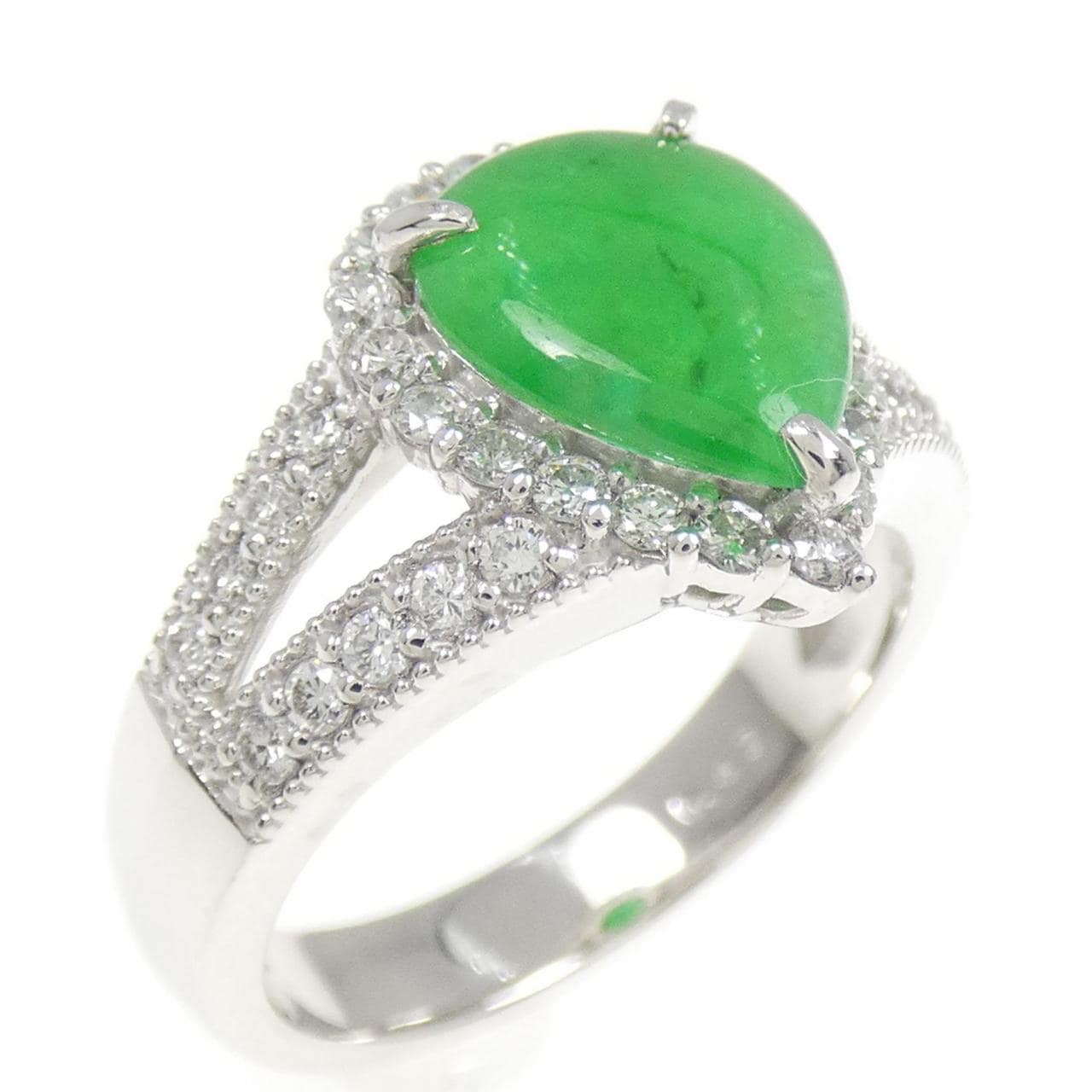 PT900 ヒスイ リング 1.598CT