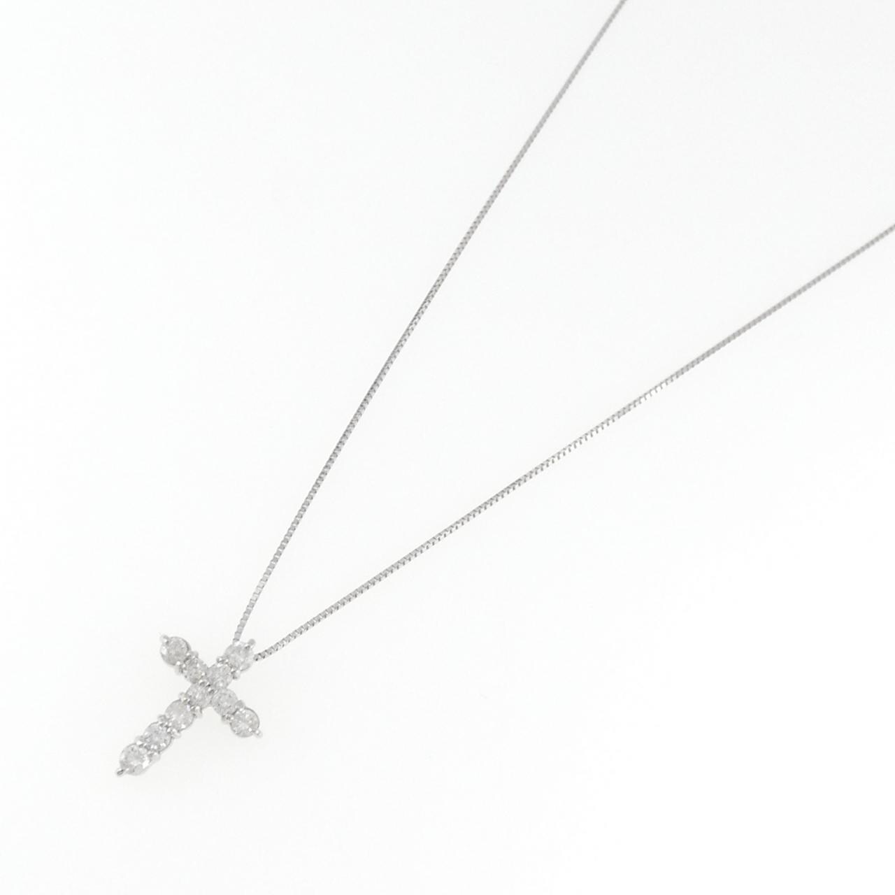 PT900/PT850 クロス ダイヤモンド ネックレス 0.70CT