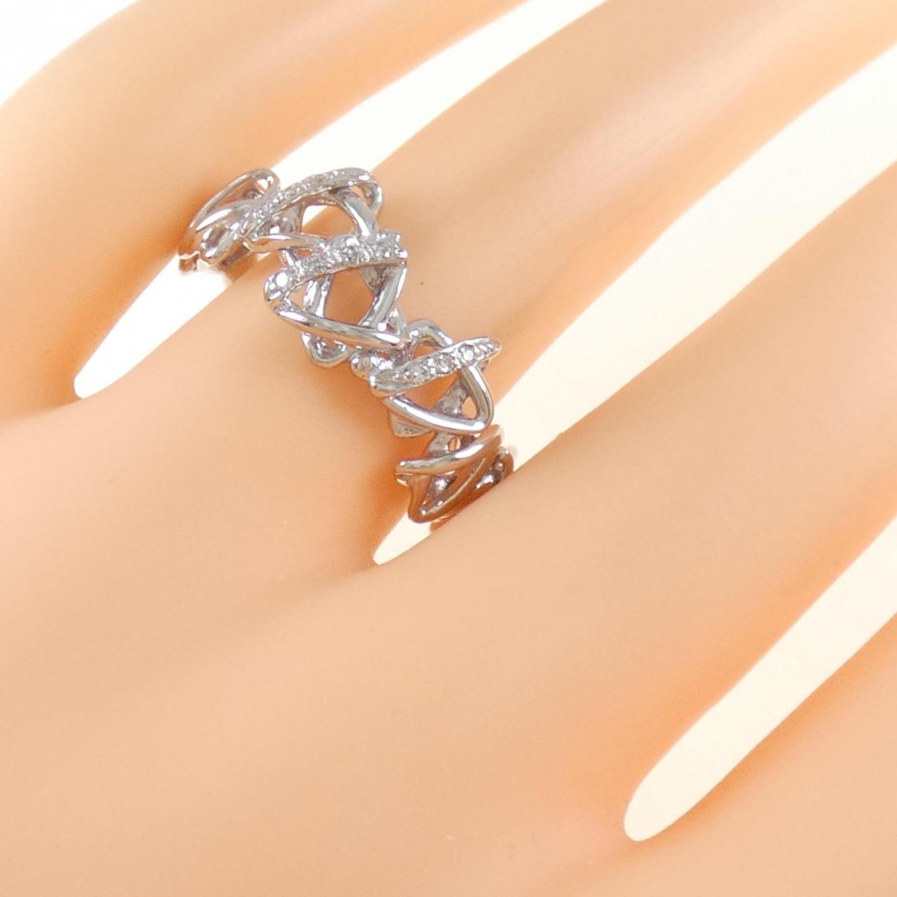 K18WG ダイヤモンド リング 0.05CT