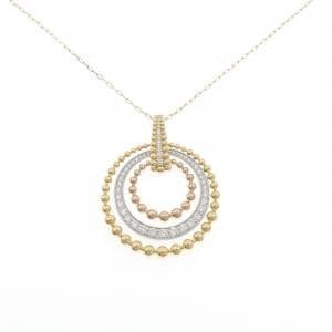 K18YG/PT900/K18PG ダイヤモンド ネックレス 1.50CT