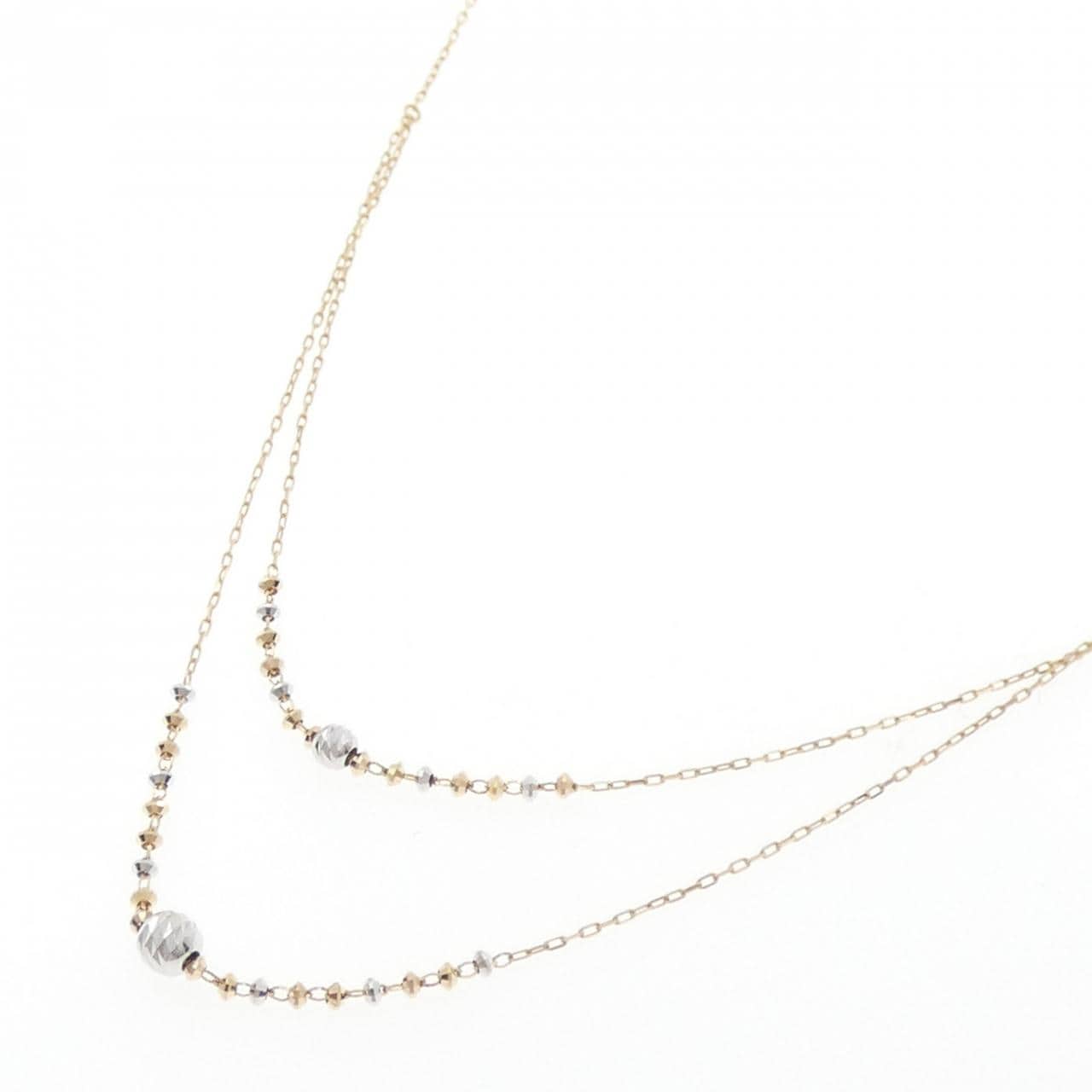 K18スリーカラー ネックレス