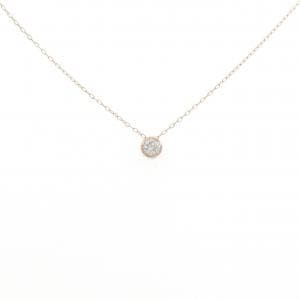 K18PG ソリティア ダイヤモンド ネックレス 0.08CT