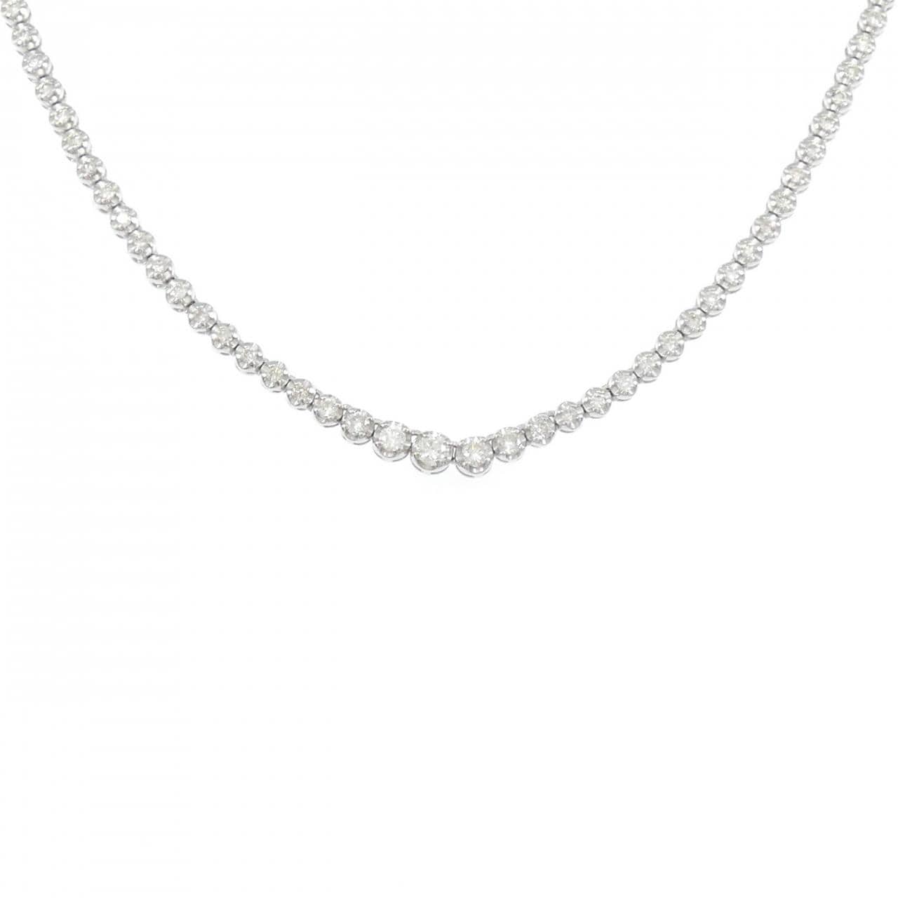 K18WG ダイヤモンド ネックレス 2.00CT