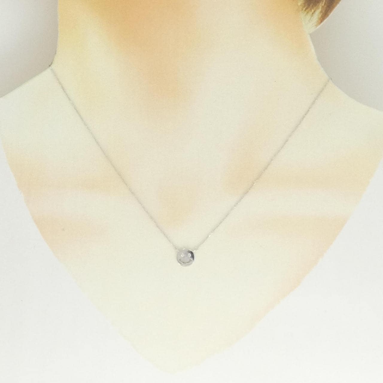 K18WG ダイヤモンド ネックレス 0.02CT
