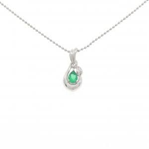 PT900/PT850 エメラルド ネックレス 0.49CT