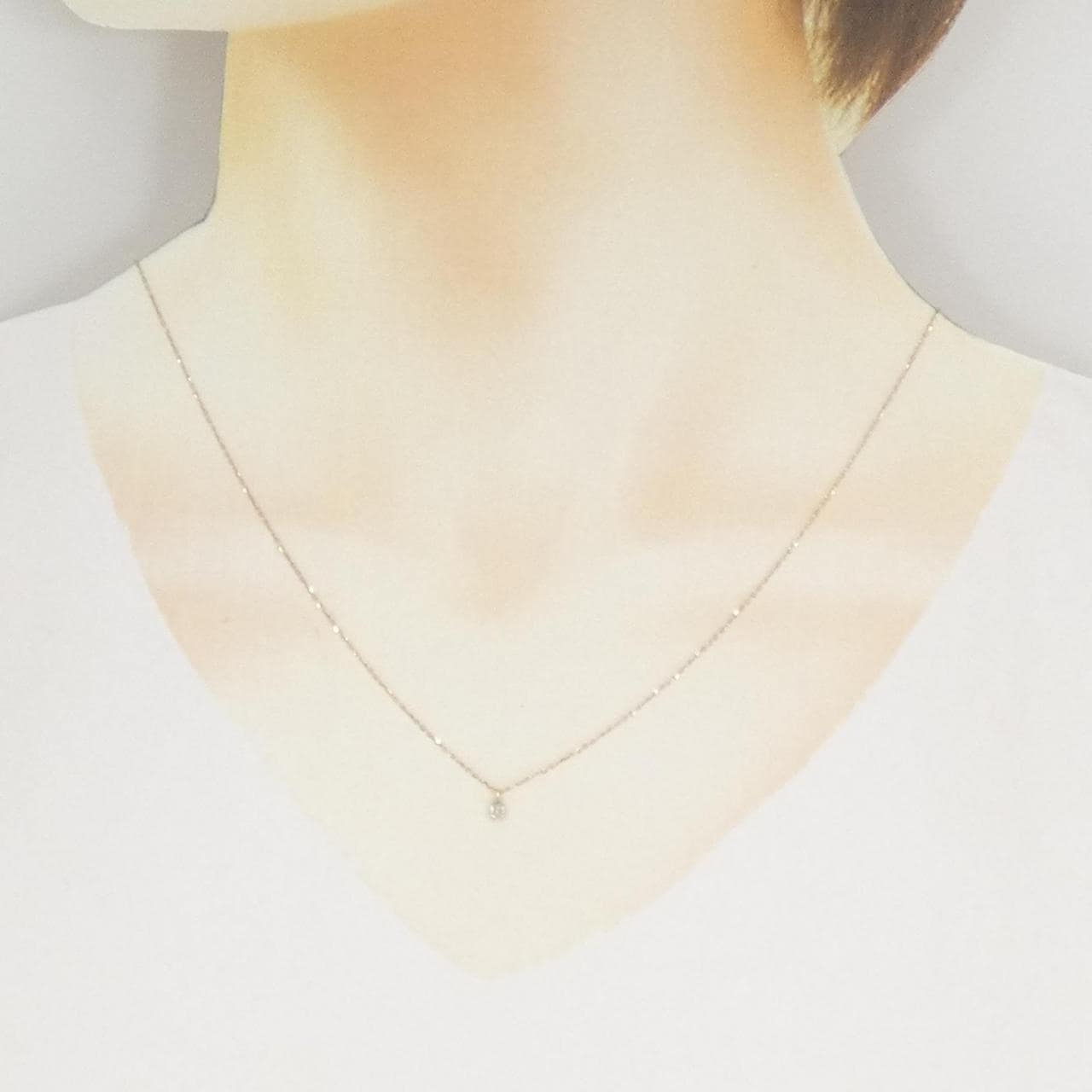 アガット ダイヤモンド ネックレス 0.1CT